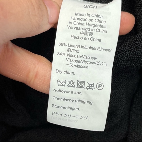 J. Crew V-neck sweater with side buttons in linen blend - Picture 5 of 8